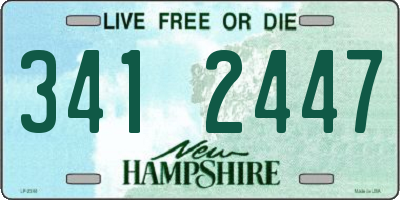 NH license plate 3412447