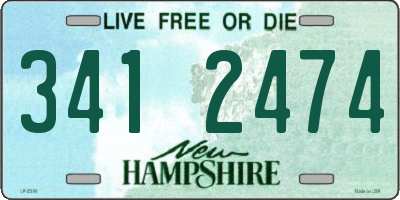 NH license plate 3412474