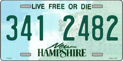 NH license plate 3412482