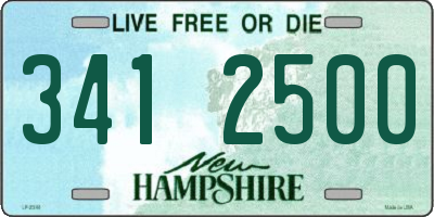 NH license plate 3412500