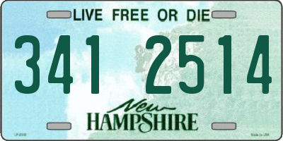 NH license plate 3412514