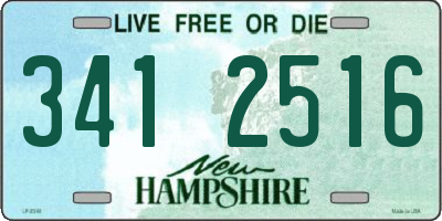 NH license plate 3412516