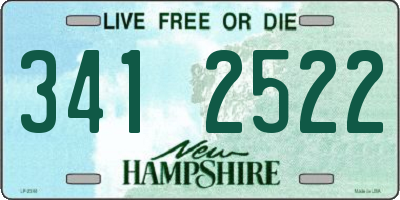 NH license plate 3412522