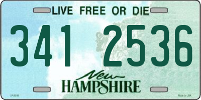 NH license plate 3412536