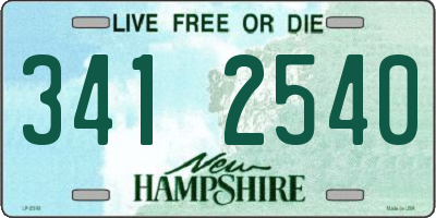 NH license plate 3412540
