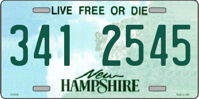 NH license plate 3412545