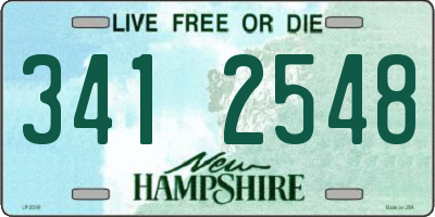 NH license plate 3412548