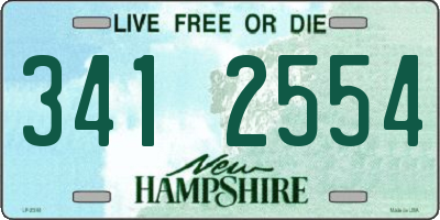 NH license plate 3412554