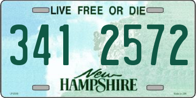NH license plate 3412572
