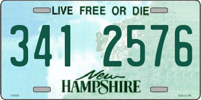 NH license plate 3412576