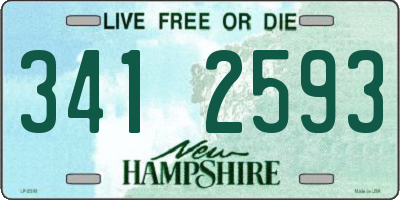 NH license plate 3412593