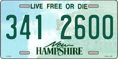 NH license plate 3412600