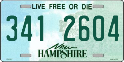 NH license plate 3412604