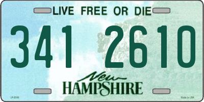 NH license plate 3412610