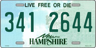 NH license plate 3412644