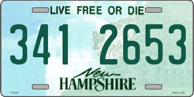 NH license plate 3412653