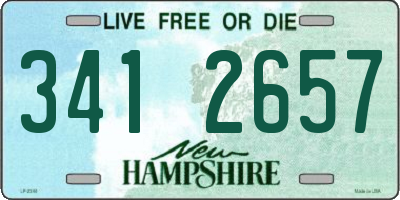 NH license plate 3412657