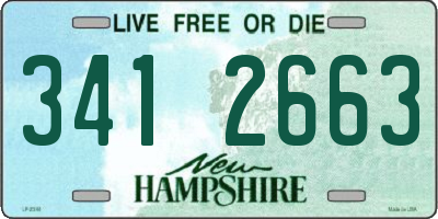 NH license plate 3412663