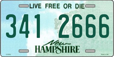 NH license plate 3412666