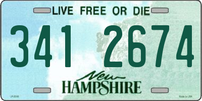 NH license plate 3412674