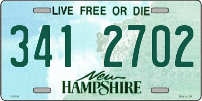 NH license plate 3412702
