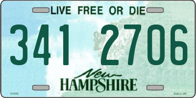 NH license plate 3412706