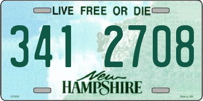 NH license plate 3412708