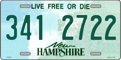 NH license plate 3412722