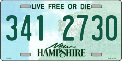 NH license plate 3412730