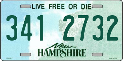 NH license plate 3412732