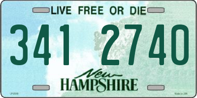 NH license plate 3412740