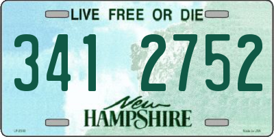 NH license plate 3412752