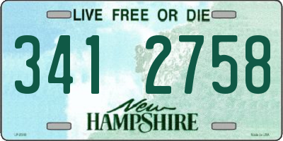 NH license plate 3412758