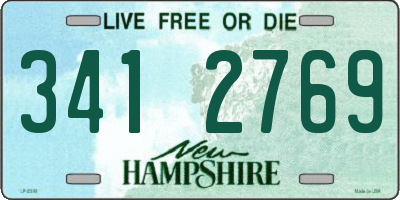 NH license plate 3412769