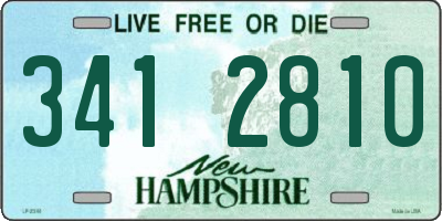 NH license plate 3412810