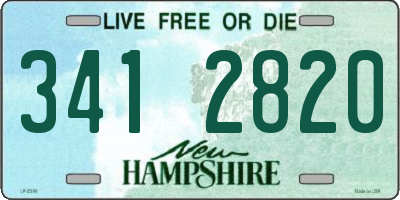 NH license plate 3412820