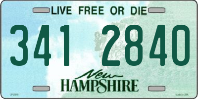 NH license plate 3412840
