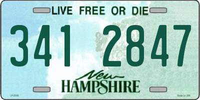 NH license plate 3412847