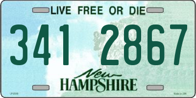 NH license plate 3412867