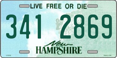 NH license plate 3412869