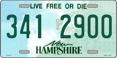 NH license plate 3412900