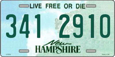 NH license plate 3412910