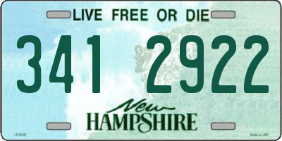 NH license plate 3412922