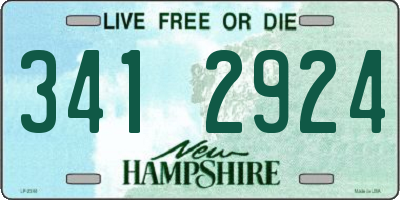NH license plate 3412924