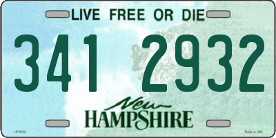 NH license plate 3412932