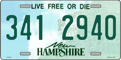 NH license plate 3412940