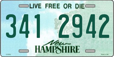 NH license plate 3412942