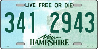 NH license plate 3412943