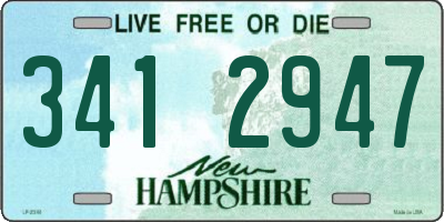 NH license plate 3412947