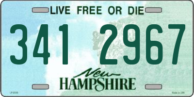 NH license plate 3412967